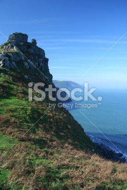 Romantic Misty Devonshire Coastline